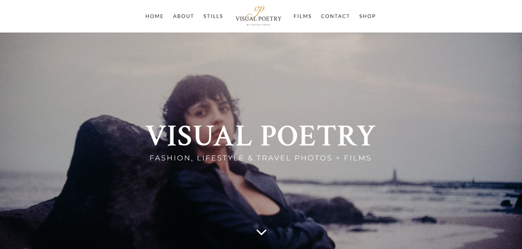 Page d'accueil de Visual Poetry