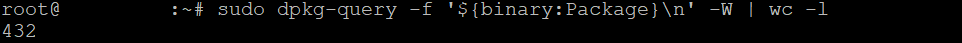 dpkg-query indique le nombre de packages installés