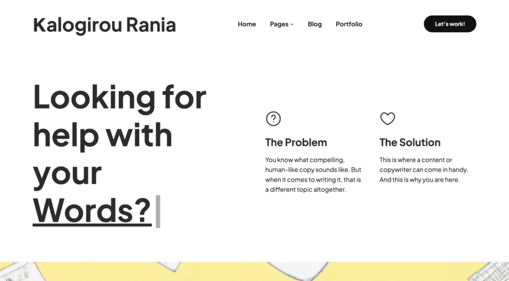 Page d'accueil de Kalogirou Rania