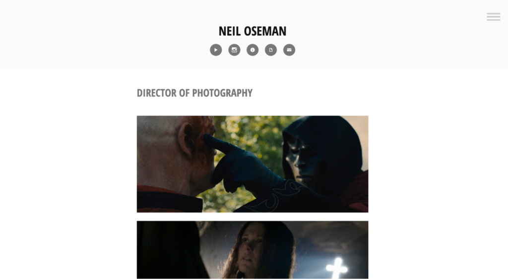 Page d'accueil de Neil Oseman
