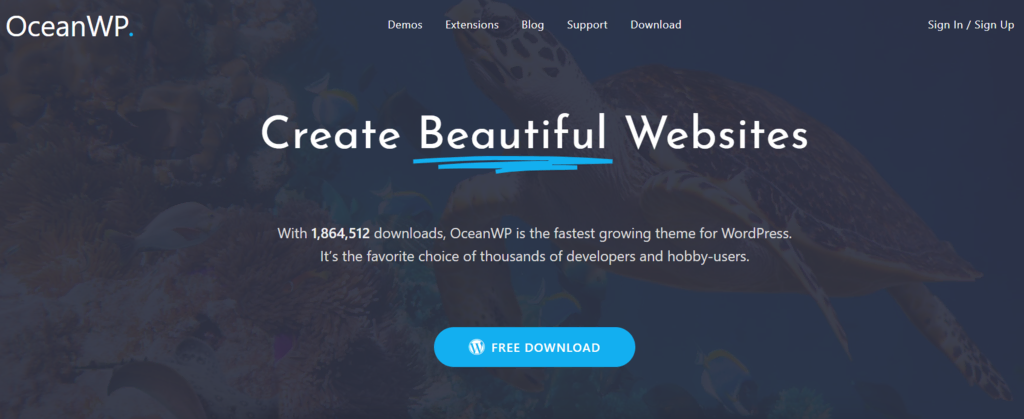 OceanWP est l'un des meilleurs thèmes WordPress pour débutants