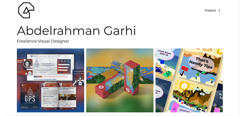 Page d'accueil d'Abdelrahman Garhi